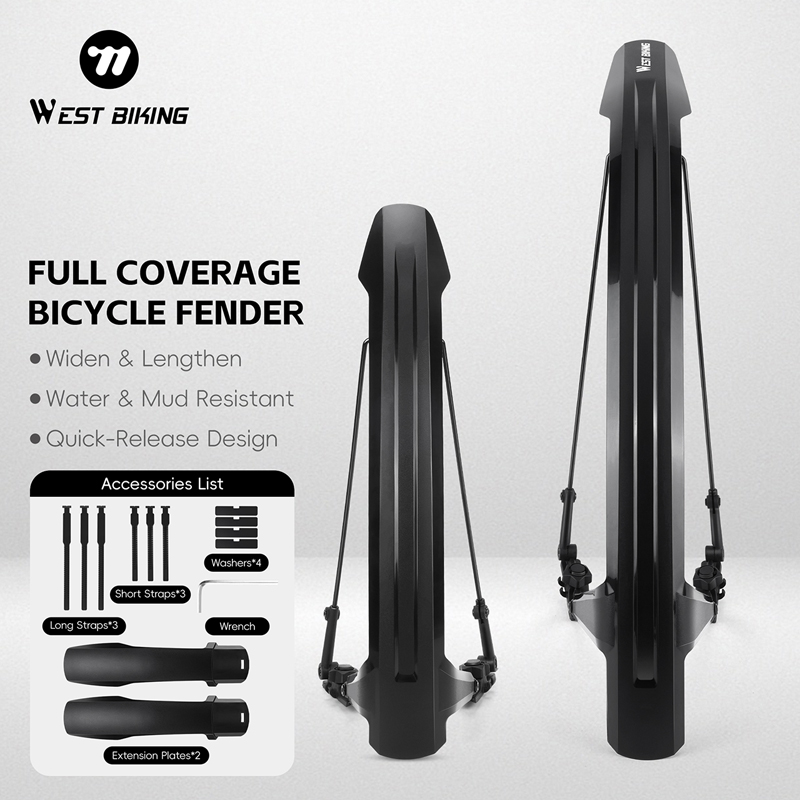 Fender Mudguard Set - مجموعة واقيات الدراجات من WEST BIKING،