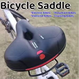 Commuting By Bike - مقعد دراجة جبلية مريح وعريض وسميك،