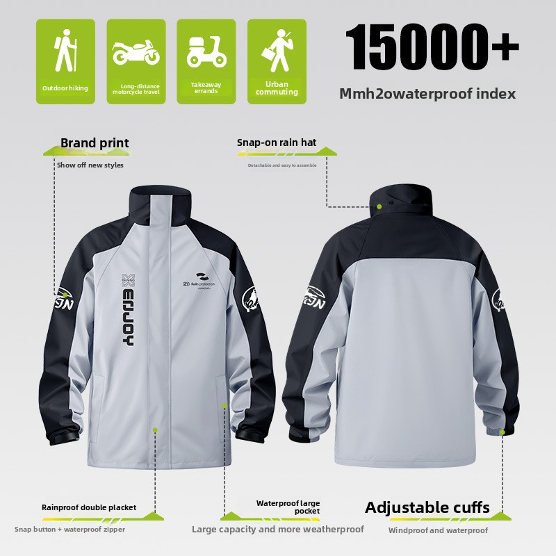 بدلة مطر للدراجات النارية مكون - مراجعة Cycling Commute Jacket وسعره